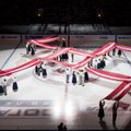 FOTO: KHL tõlgendas Riia Dinamo iseseisvuspäeva teemalise avatseremoonia natsisümboolikaks ja tegi trahvi