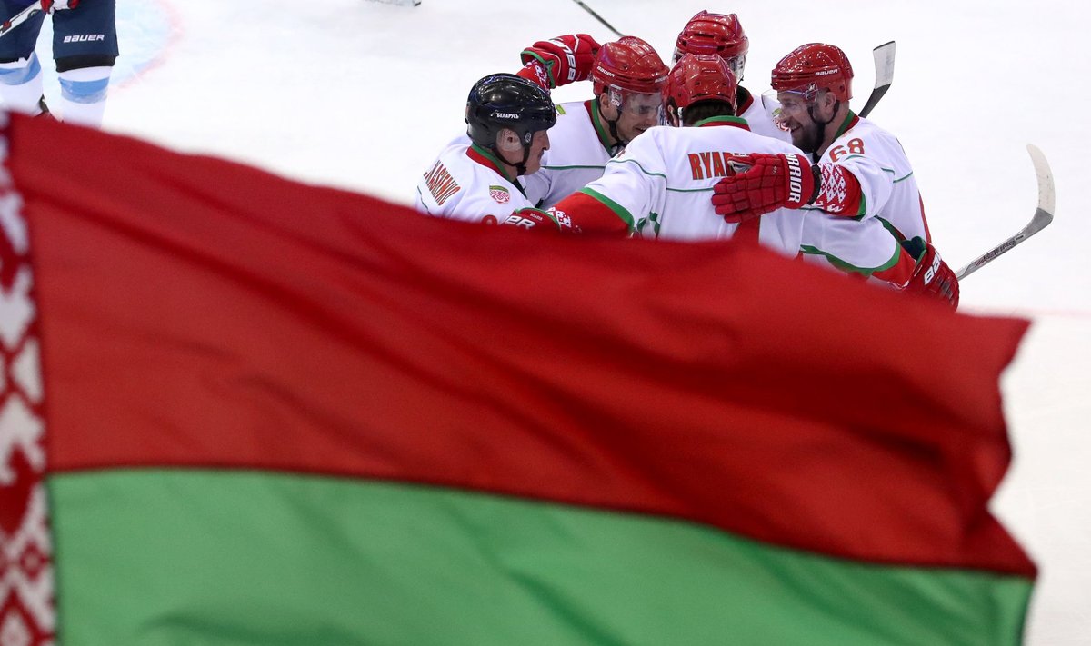 Belarus President Lukashenko takes part in 16th Christmas International Amateur Ice Hockey Tournament