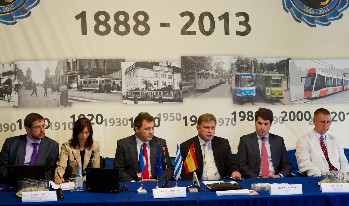CAF-i pressikonverents Kopli trammidepoos 2013. aastal