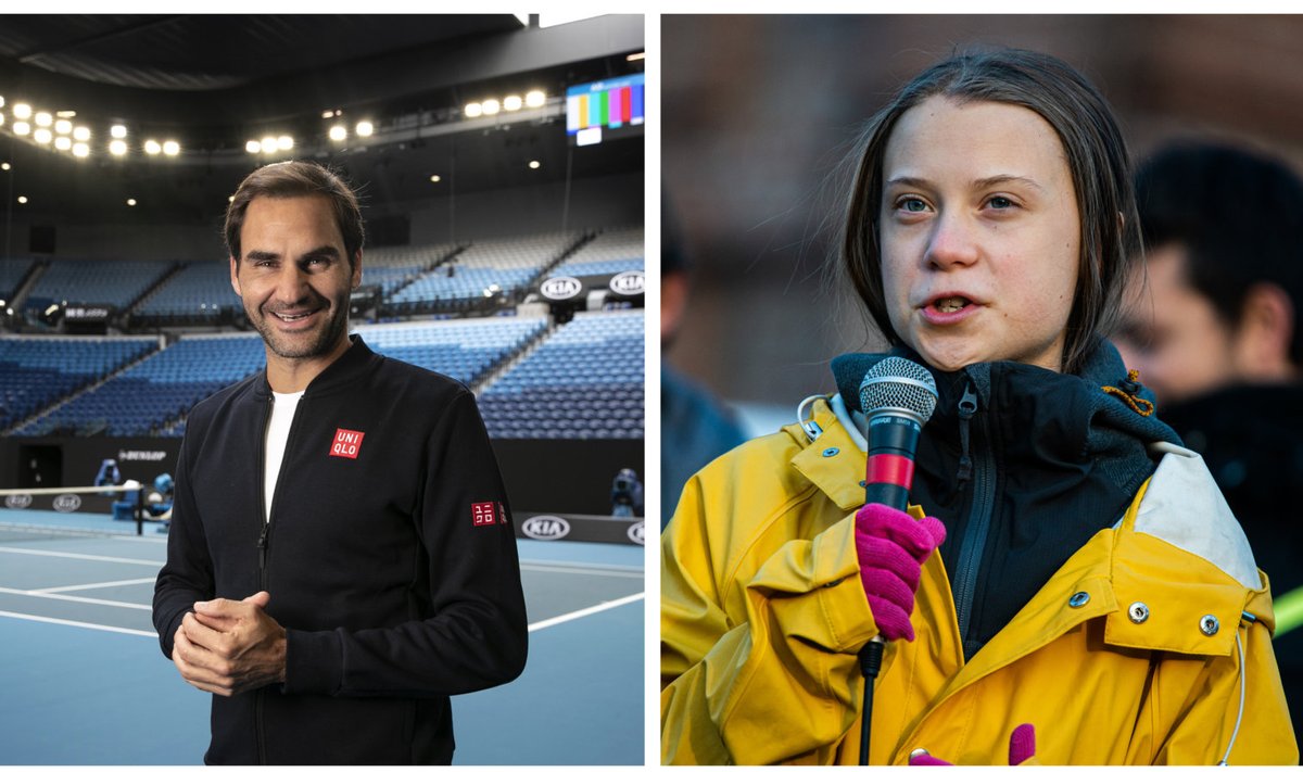 Roger Federer ja Greta Thunberg
