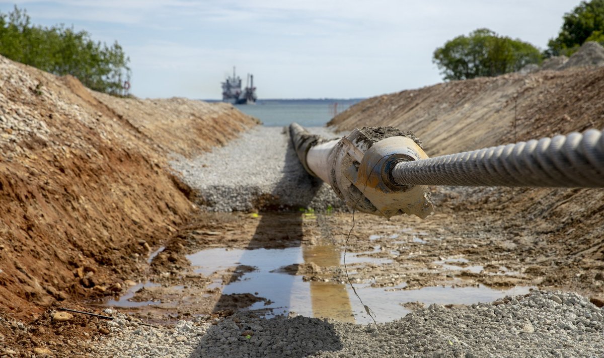 Прокладка газопровода Balticconnector.