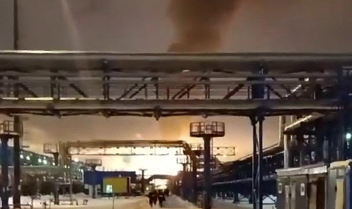Пожар в порту Усть-Луга