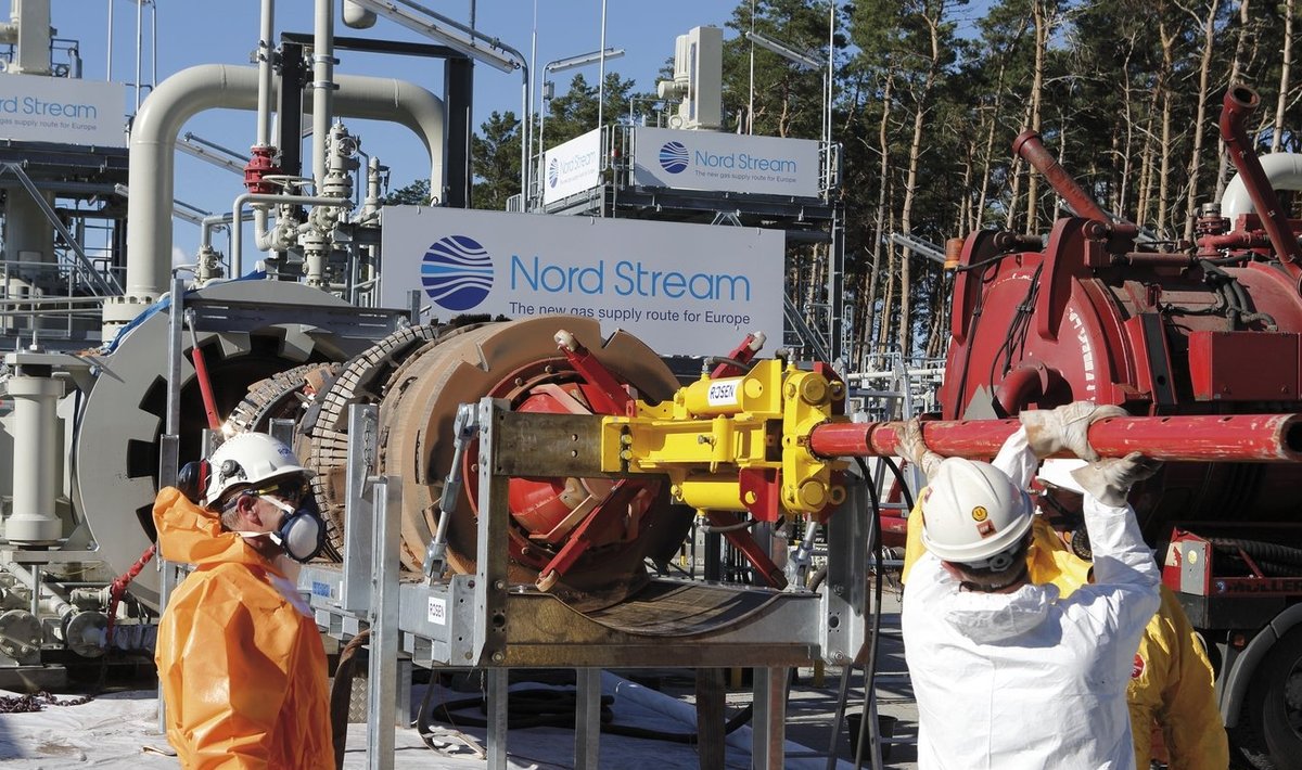Nord Stream 1 inspektsioonimooduli saabumine toru kaudu Saksamaale 2013. aastal.