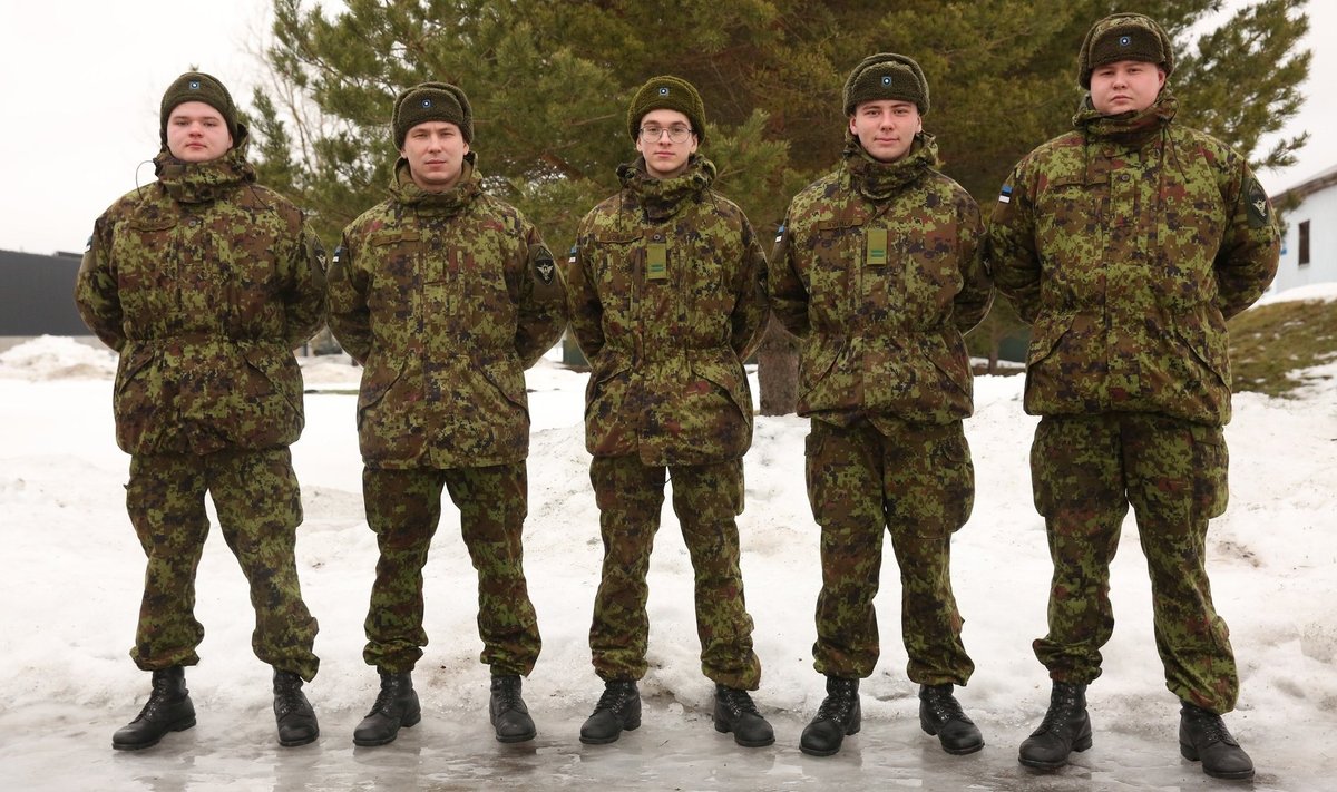 Viru jalaväepataljoni sõdurid Ilja Iljin, Dmitri Sverlov, Sander Filipov, Aleksander Gorbunov ja Pavel Andronov