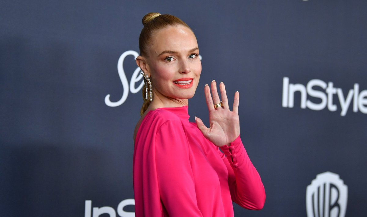 Tanel Toomi filmis osalev USA näitlejanna Kate Bosworth Kuldgloobuste jagamise järelpeol. 