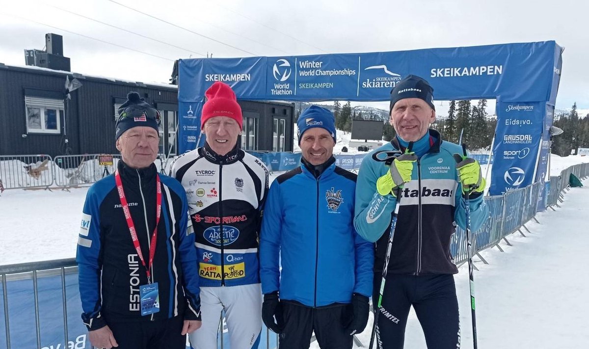 Juhan Lukk, Anatoli Männi, Sulo Mannine ja Aivar Veri võitsid taliduatloni MM-ilt medalid