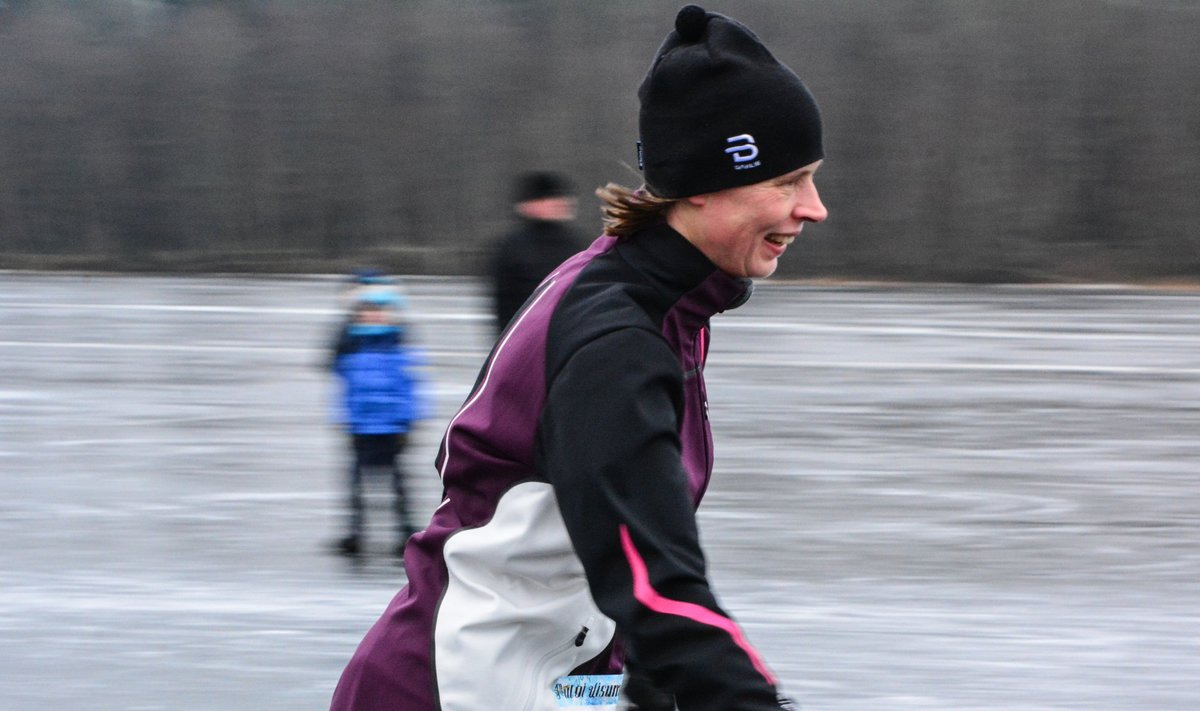 President Kersti Kaljulaid tänavu jaanuaris Mulgi uisumaratonil