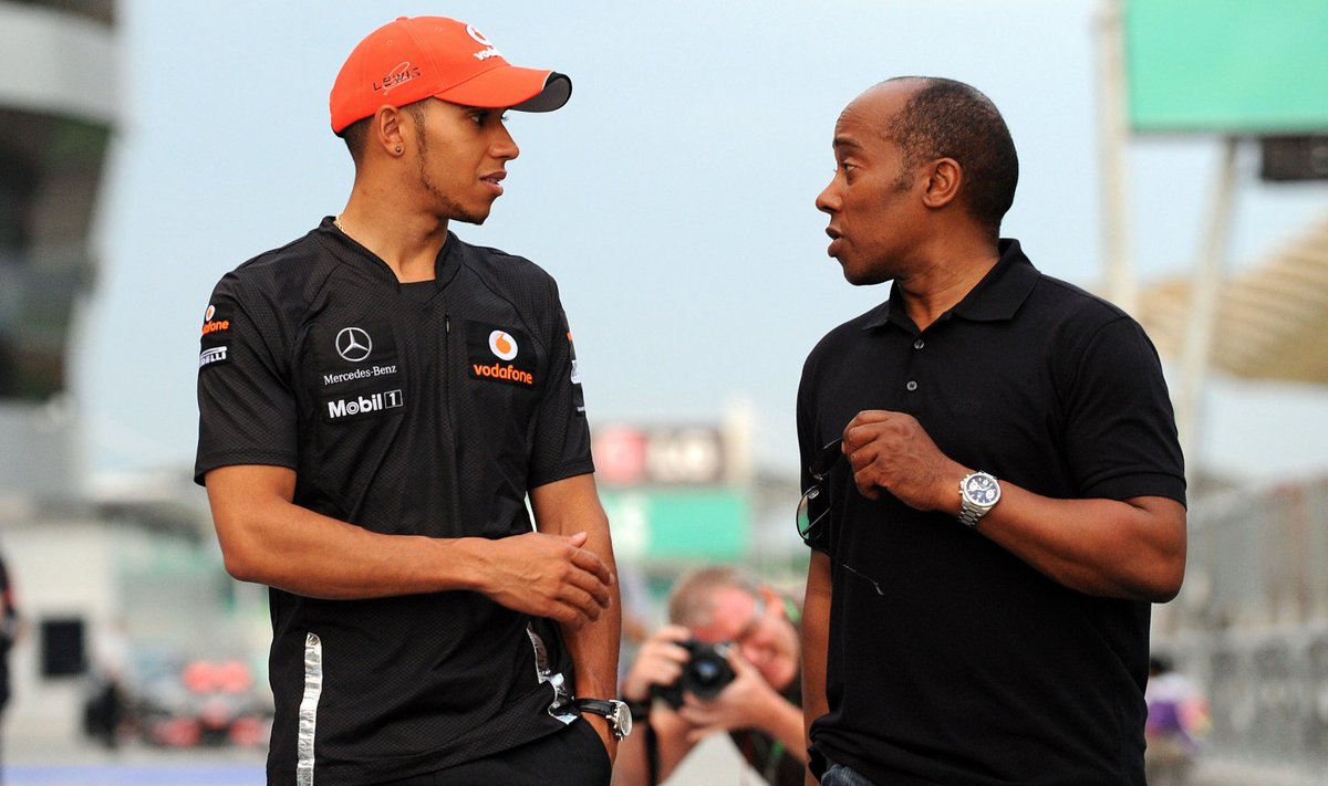 Lewis Hamilton koos isa Anthonyga