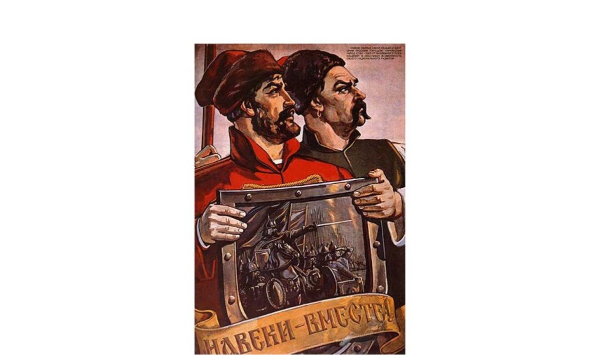 Lahutamatud: Nõukogude propagandaplakat “Igaveseks – üheskoos” aastast 1954, kui Krimm kingiti Ukrainale ning tähistati Perejaslavi raada 300 aasta juubelit.