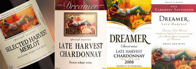 Dreamer veinide etiketid läbi aastate.