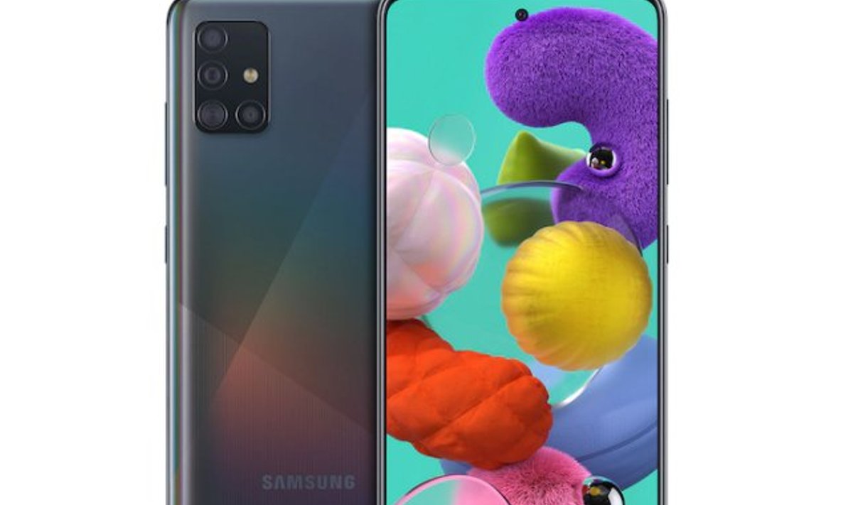 Eesti mulluseid popimaid telefone, Samsung Galaxy A51 (Tootja foto)