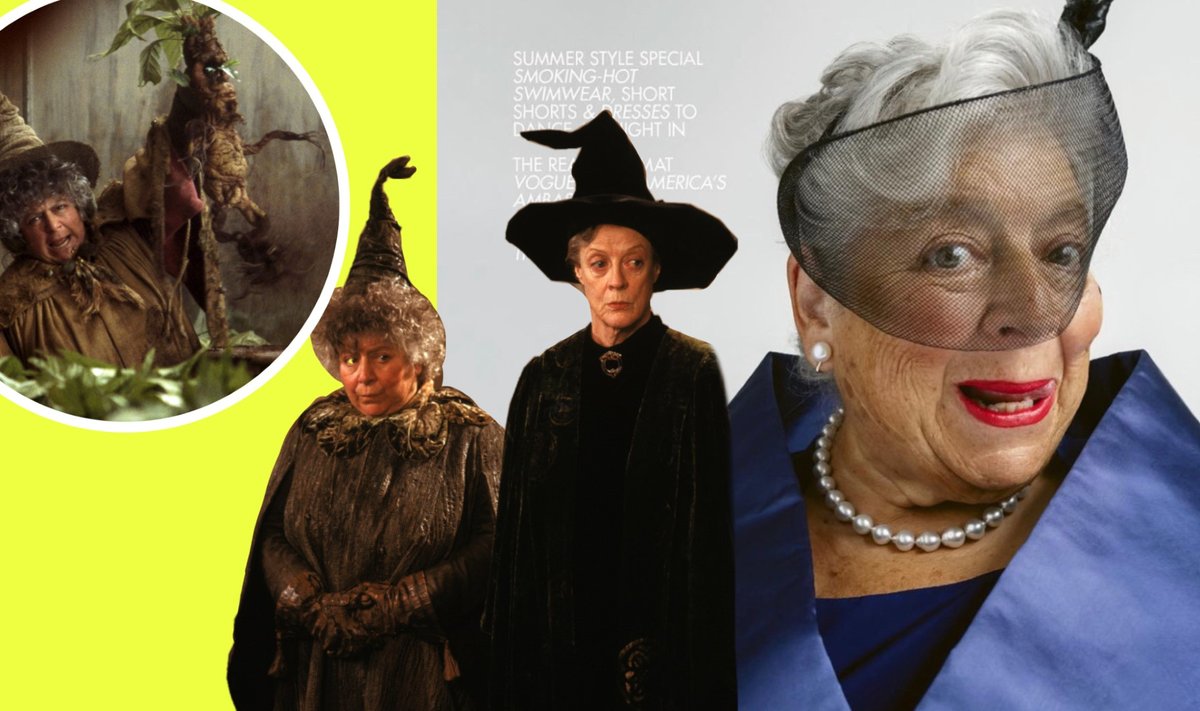 Harry Potteri maailma professorid Pomona Sprout (Miriam Margolyes) ja Minerva McGonagall (Dame Margaret Natalie Smith)