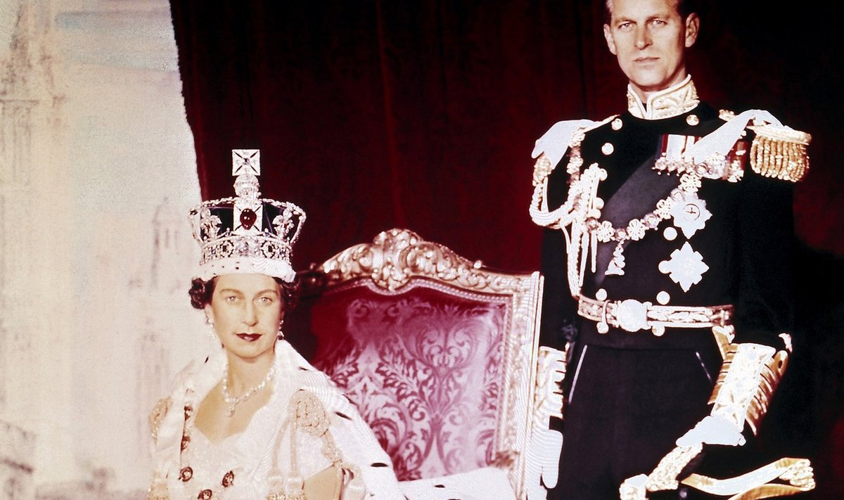 Kuninganna Elizabeth ja prints Philip kroonimispäeval, 2. juunil 1953