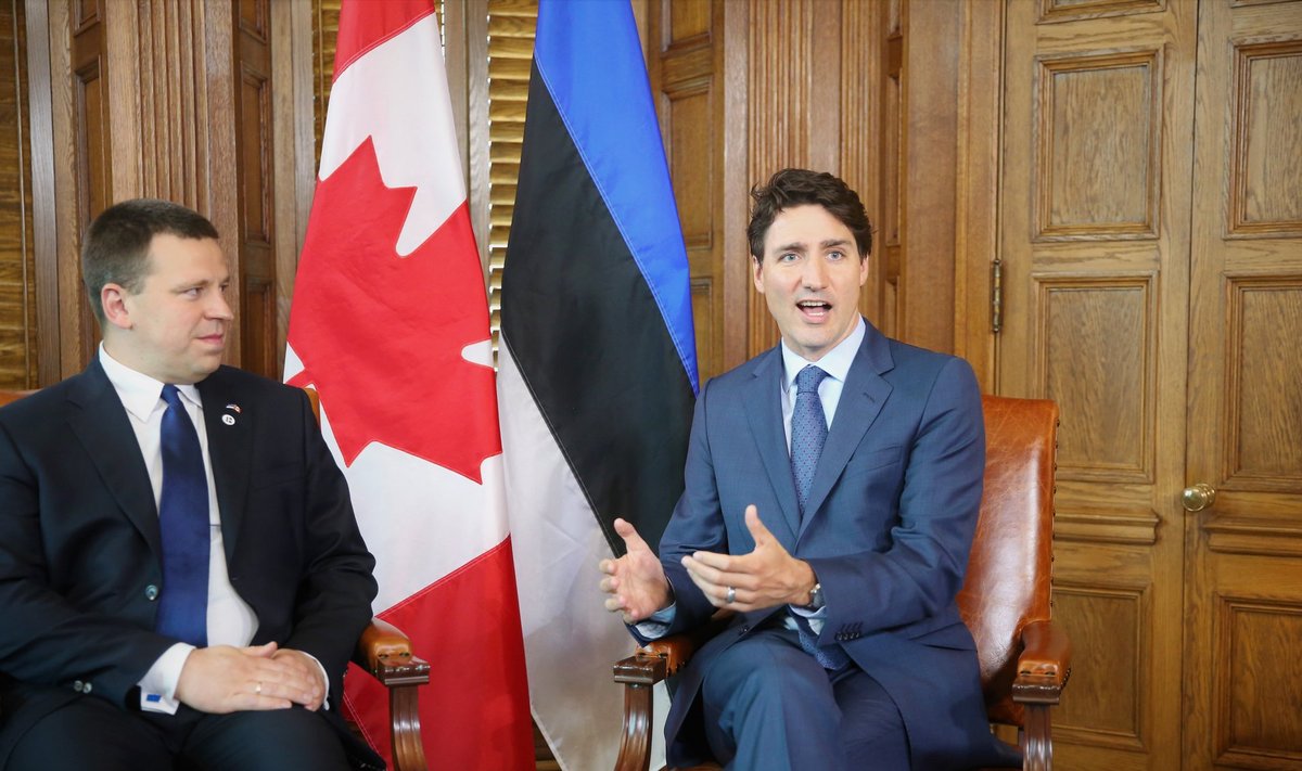 Peaminister Jüri Ratas kohtumas Kanada ametivenna Justin Trudeau'ga