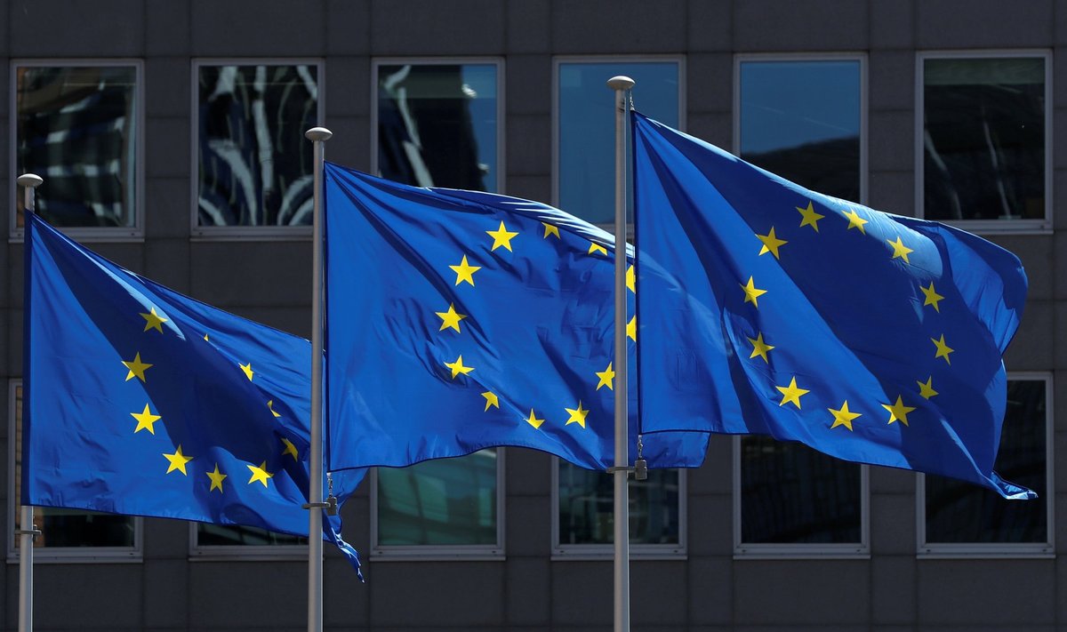 Euroopa Liidu lipud.headquarters in Brussels