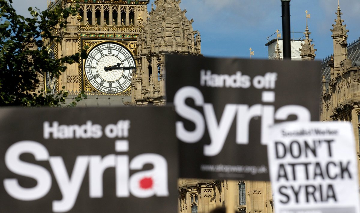 Süüria ründamise vastane meeleavaldus Suurbritannias