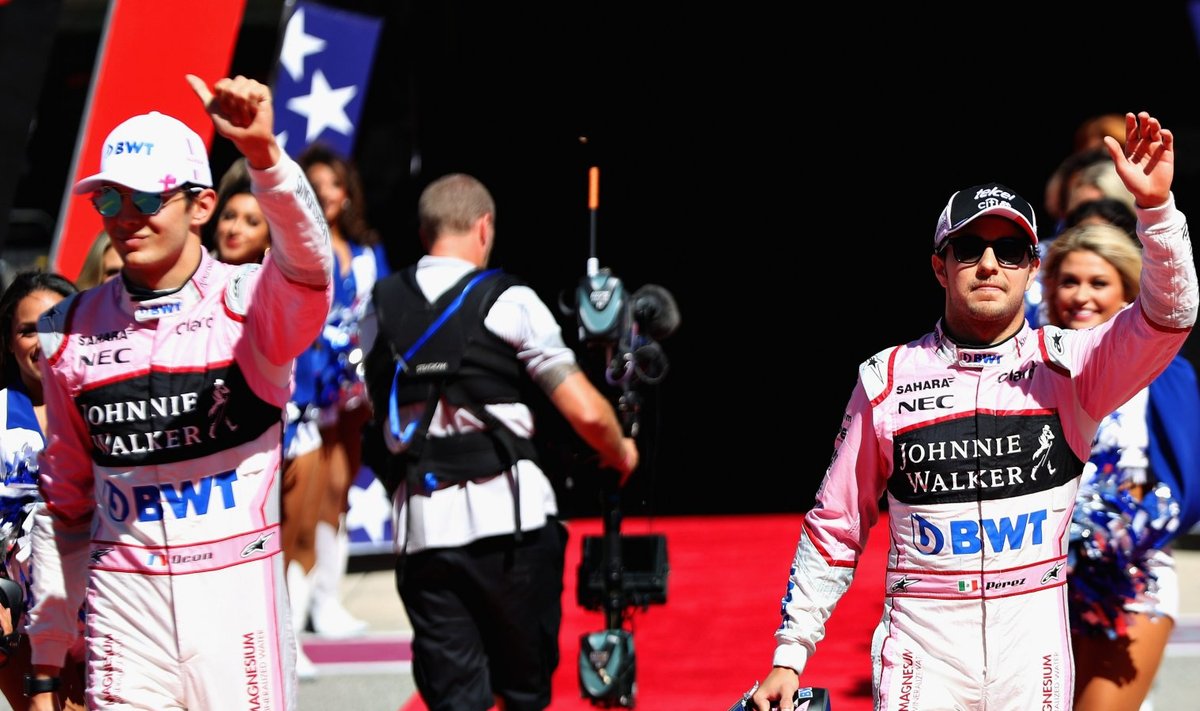 Sergio Perez ja Esteban Ocon USA-s Austinis.