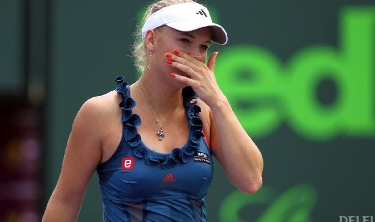 Pettunud Caroline Wozniacki, tennis