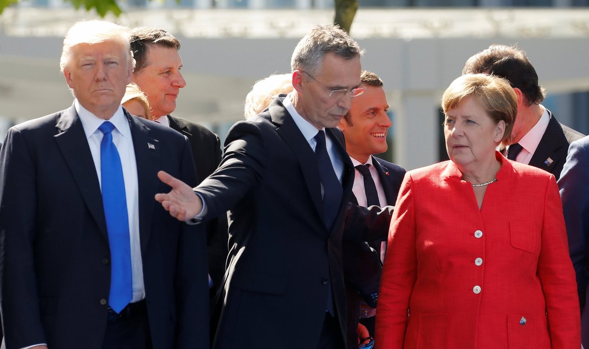 Donald Trump, Jens Stoltenberg, Angela Merkel