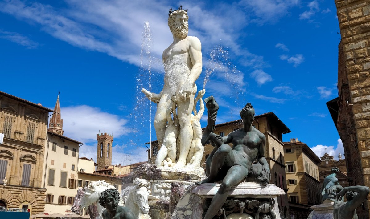Neptuni purskkaev Firenze kesklinnas