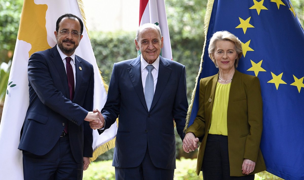 Küprose president Nikos Christodoulides ja Euroopa Liidu president Ursula von der Leyen külastavad Beirutit.