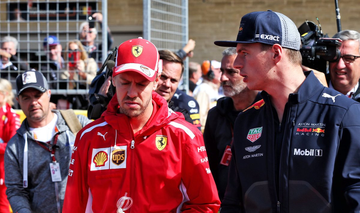 Sebastian Vettel ja Maxx Verstappen