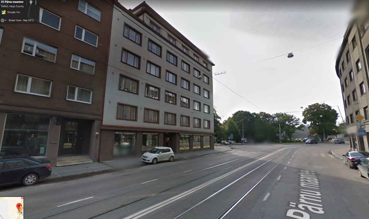 Tallinn, Pärnu mnt 28 juures (Google Street View ekraanitõmmis)