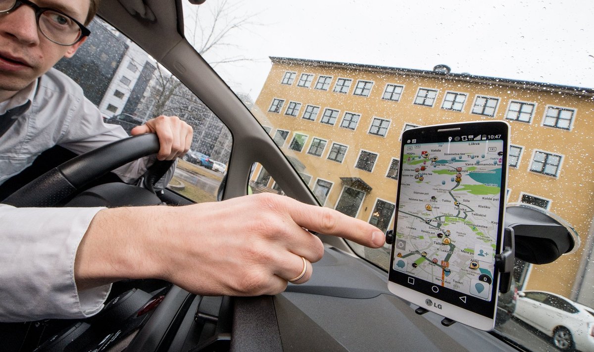 Waze'i Tallinna kaart on täis liiklusinfot, mida äpp arvestatab marsruudi koostamisel.