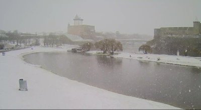 Первый снег в Нарве 1 ноября.