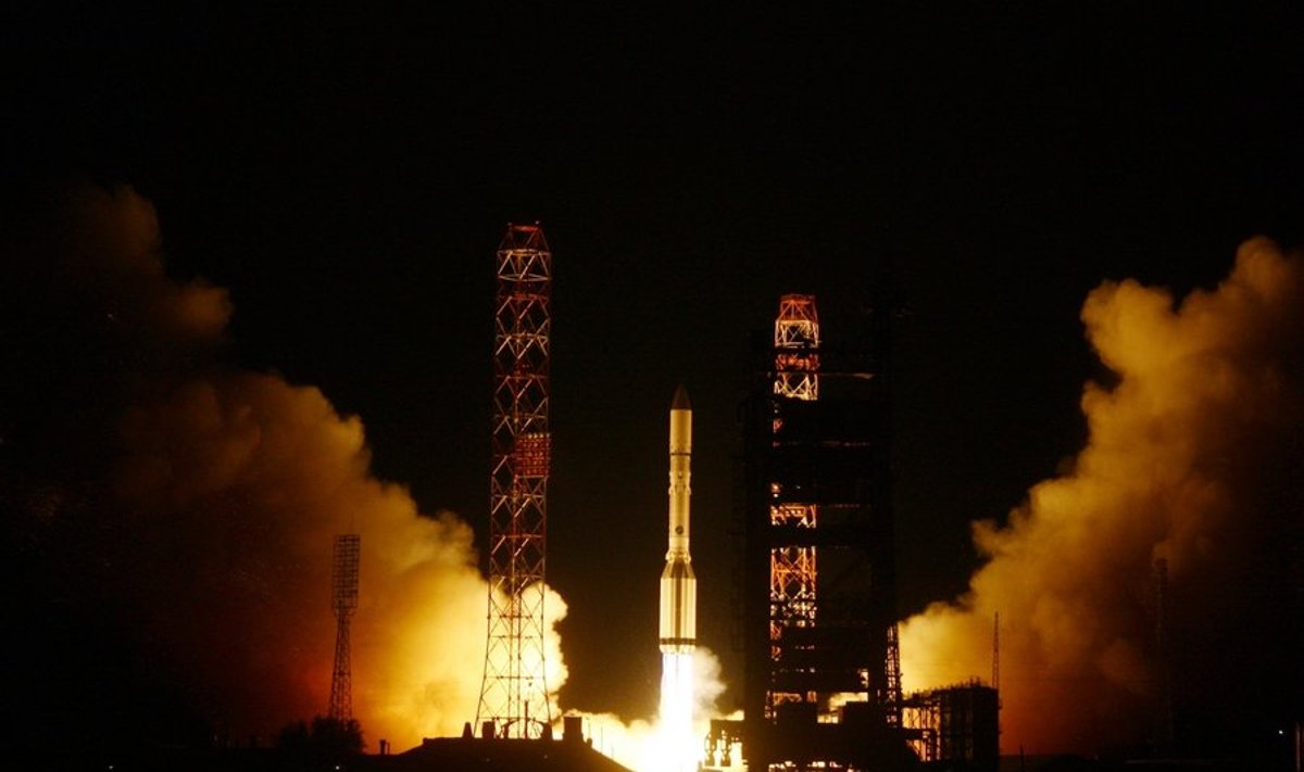 Satelliit Express-AM4 Baikonurist startimas. Foto: Oleg Urusov, RIA Novosti