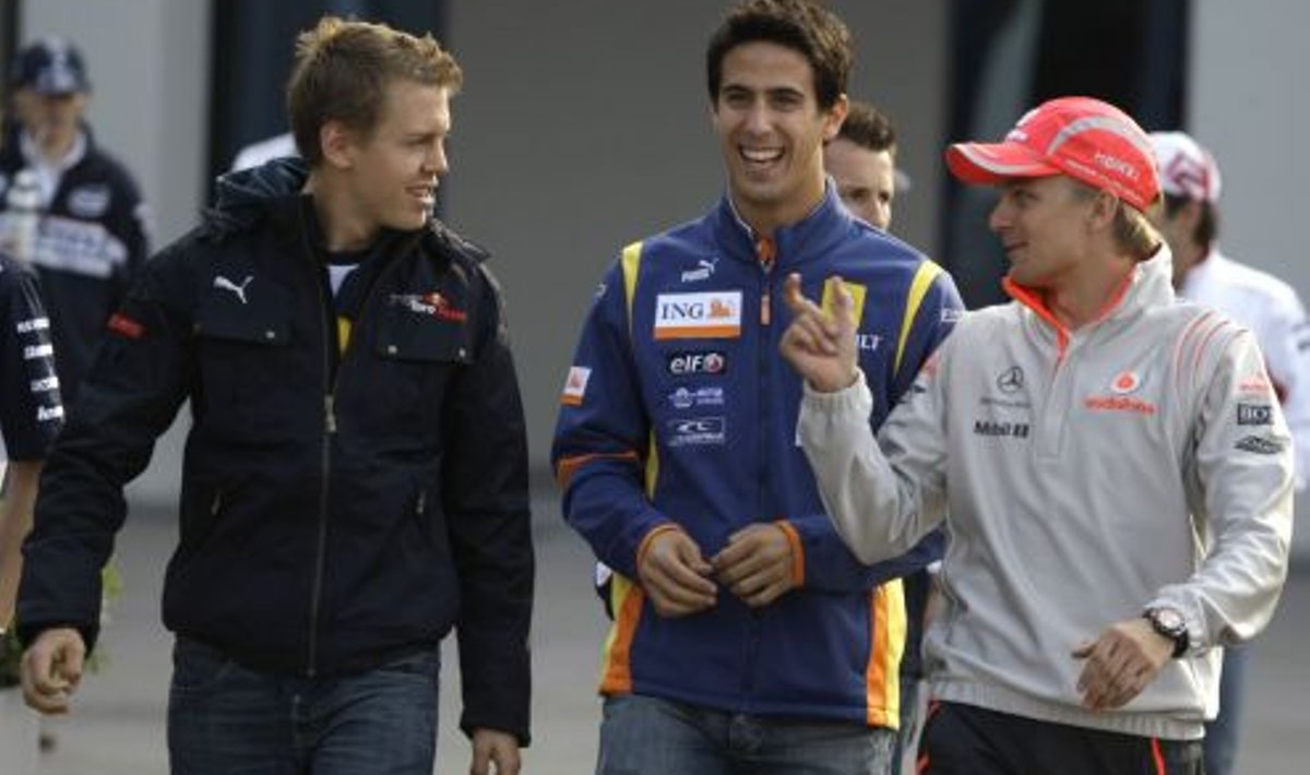 Vettel, Di Grassi & Kovalainen