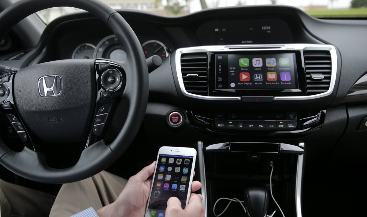 Apple'i autost veel pildimaterjali pole, aga siin on illustreeriv pilt CarPlay konsoolist Hondas. (Foto: AP)
