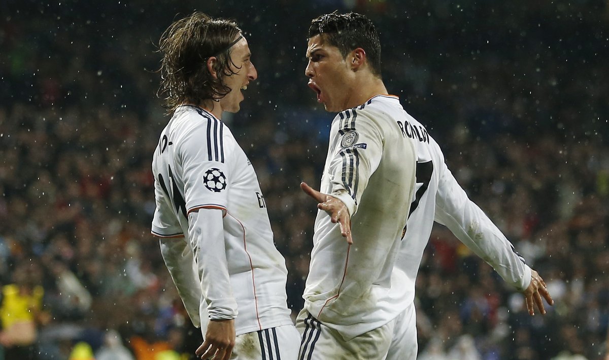 Luka Modric ja Cristiano Ronaldo.