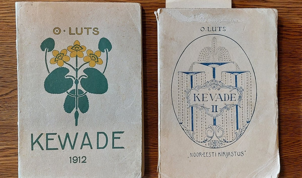„KEVADE“ ESIMENE TRÜKK: Esimene osa (vasakul) ilmus 1912 ja teine 1913.