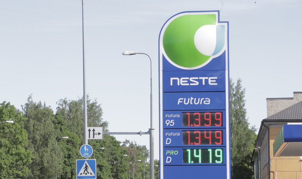 Kütuse hind Neste tanklas 29.mail. 