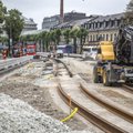 ФОТО: Ремонт трамвайных путей в центре Таллинна продлится еще месяц