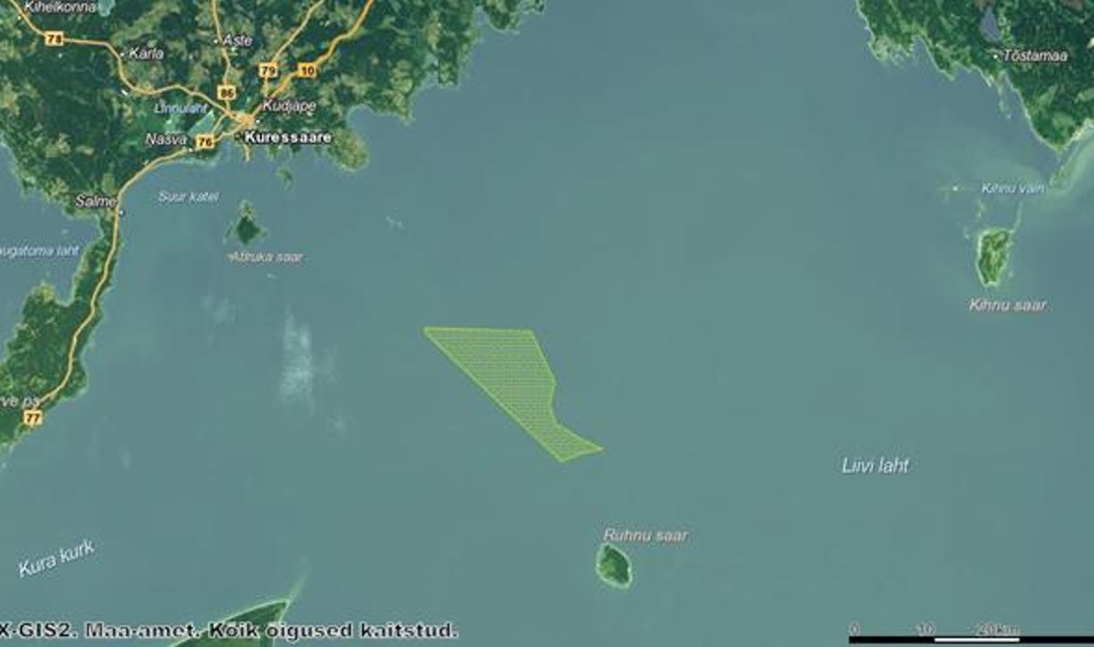 114 923 041 m² keset Liivi lahte. Ignitis või Enefit Green ostab täna miljonite eurodega riigilt õiguse hakata sellel alal meretuuleparki arendama. Halvemal juhul pole aga võimalik sinna tuulikuid püstitada.