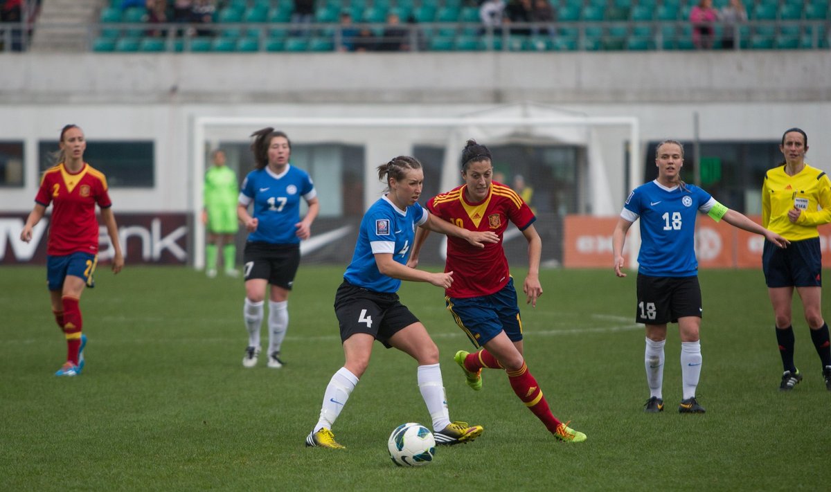 Eesti naiskond vs Hispaania jalgpall