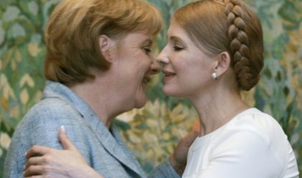 Saksa liidukantsler Angela Merkel kohtumas Kiievis peaminister Julia Tõmošenkoga