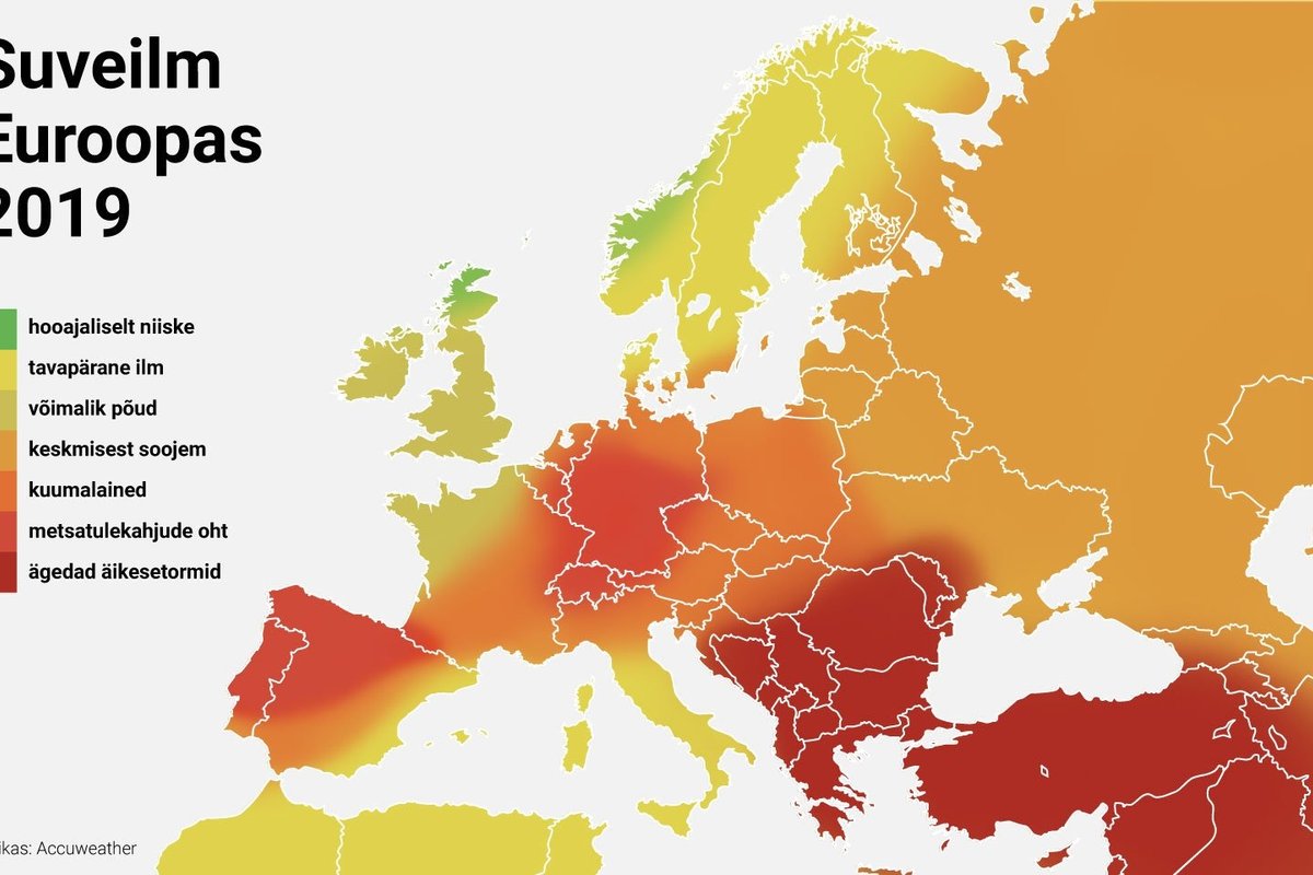 Теплая европа. Метеокарты Европы.