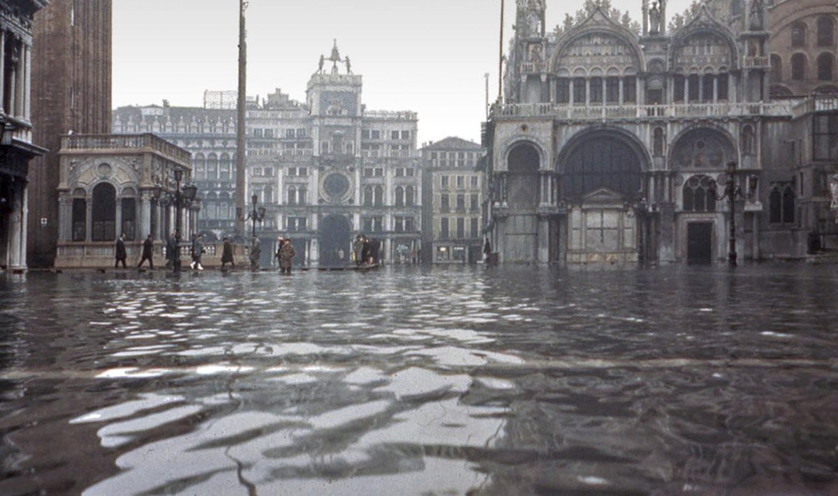 San Marco väljak üleujutuse ajal 4. novembril 1966.