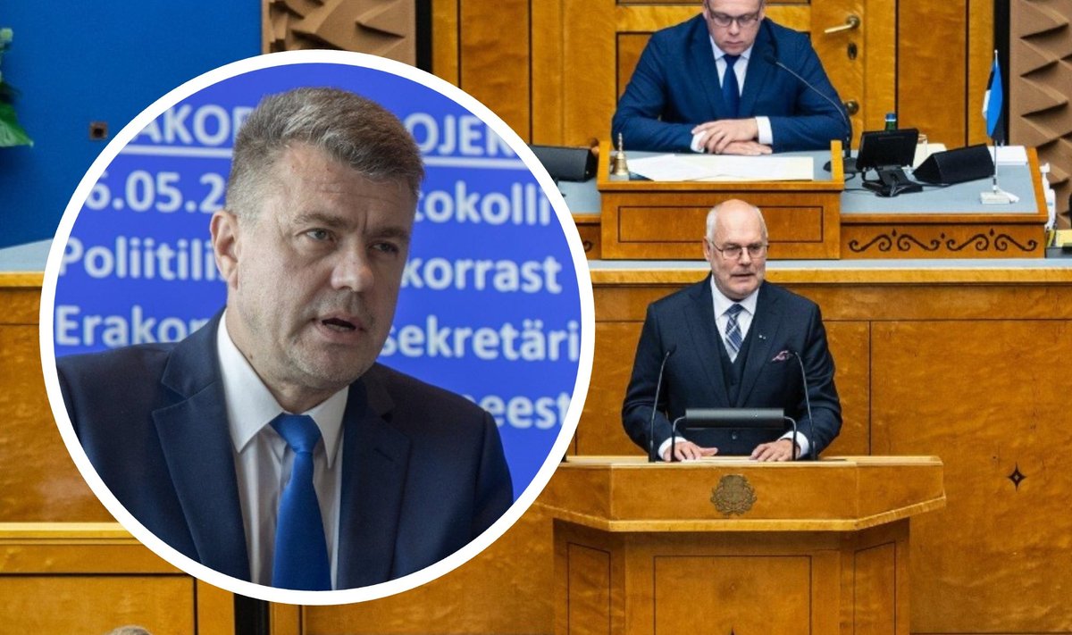 Urmas Reinsalu, president Alar Karis, riigikogu esimees Lauri Hussar