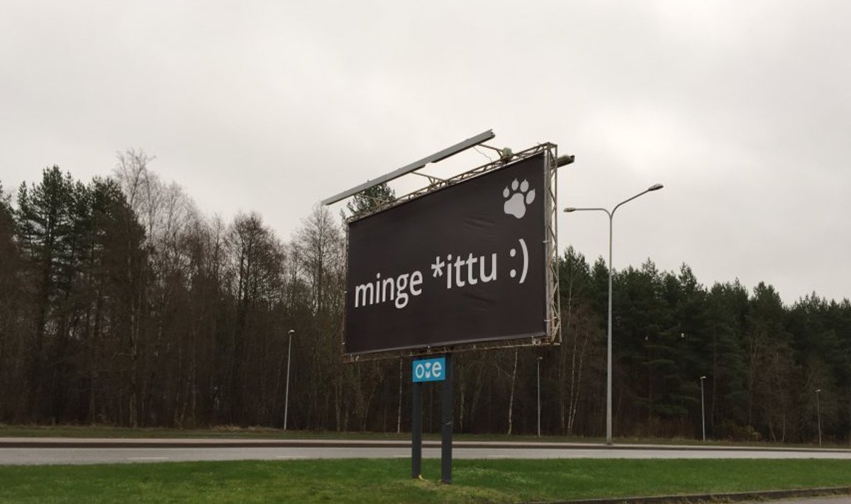 Reklaamplakat Tallinnas Pirita teel