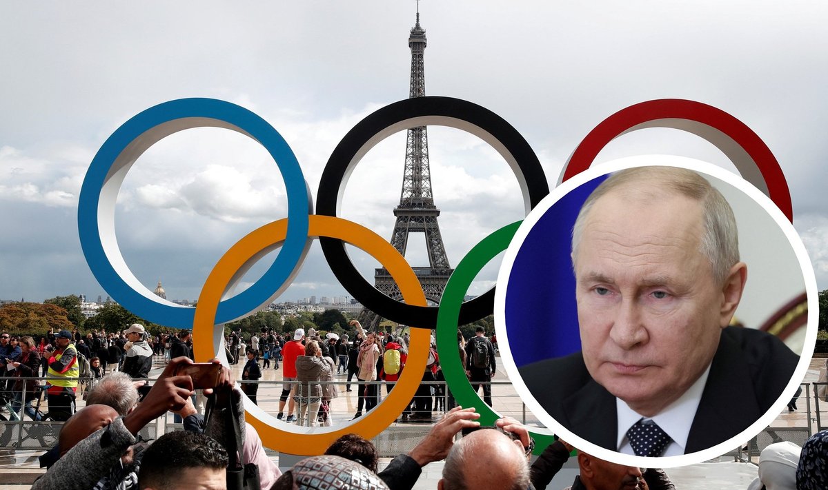 Vladimir Putin ja olümpiarõngad Pariisis