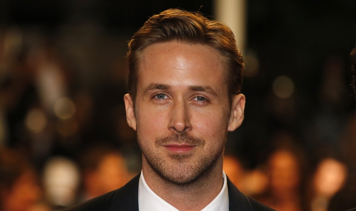 Director Ryan Gosling poses on the red carpet as he arrives for the screening of the film "Lost River" in competition for the category "Un Certain Regard" at the 67th Cannes Film Festival in Cannes