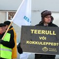 ФОТО: Тартуские водители автобусов бастуют в поддержку учителей