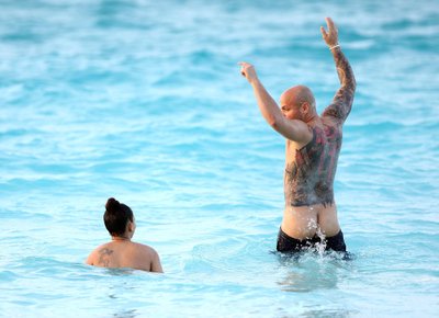 EXCLUSIVE: Mel B stuns but suffers a 'bikini malfunction' as she vacations in Turks & Caicos with her husband Stephen Belafonte. Part 2.