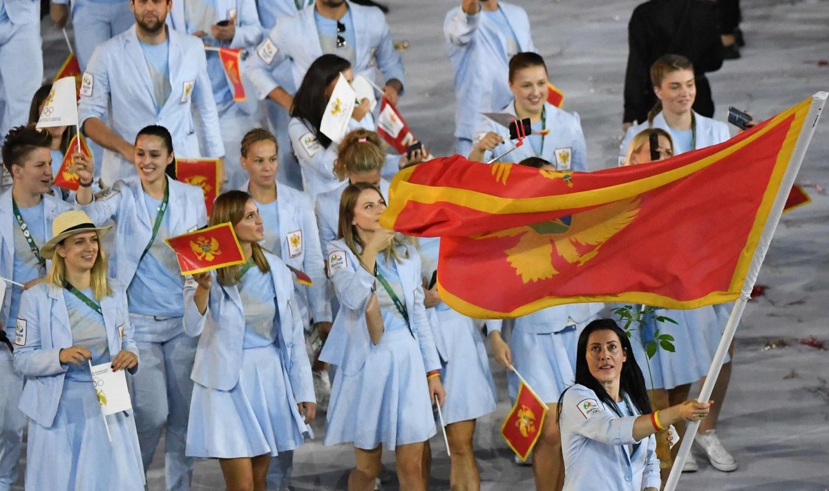  Bojana Popovic toob Rio olümpia avamisel Montenegro lipu staadionile