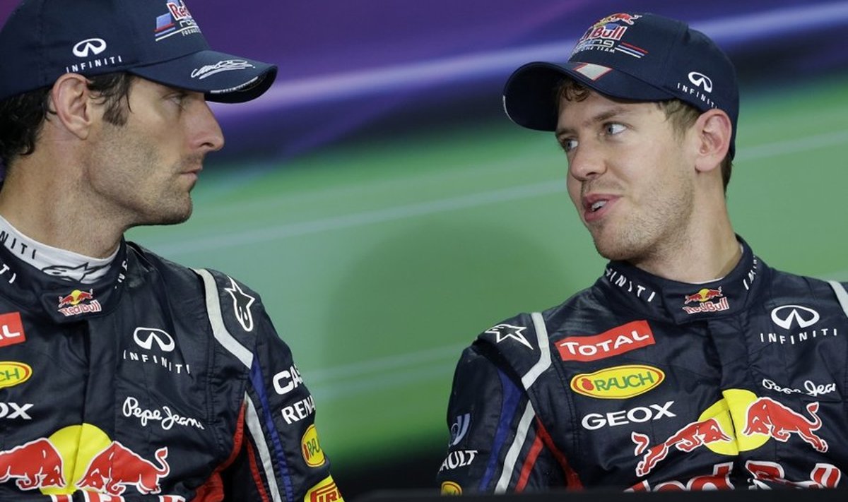 Mark Webber (vasakul) ja Sebastian Vettel.