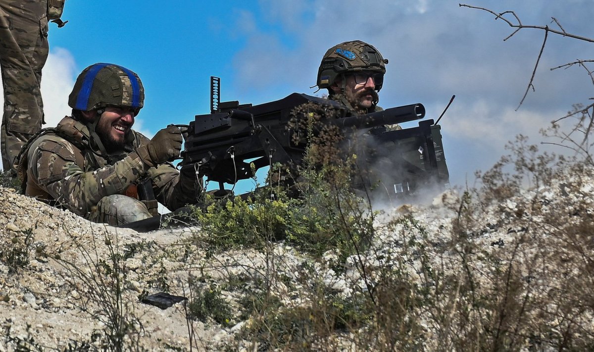 Украинские военные в районе Бахмута